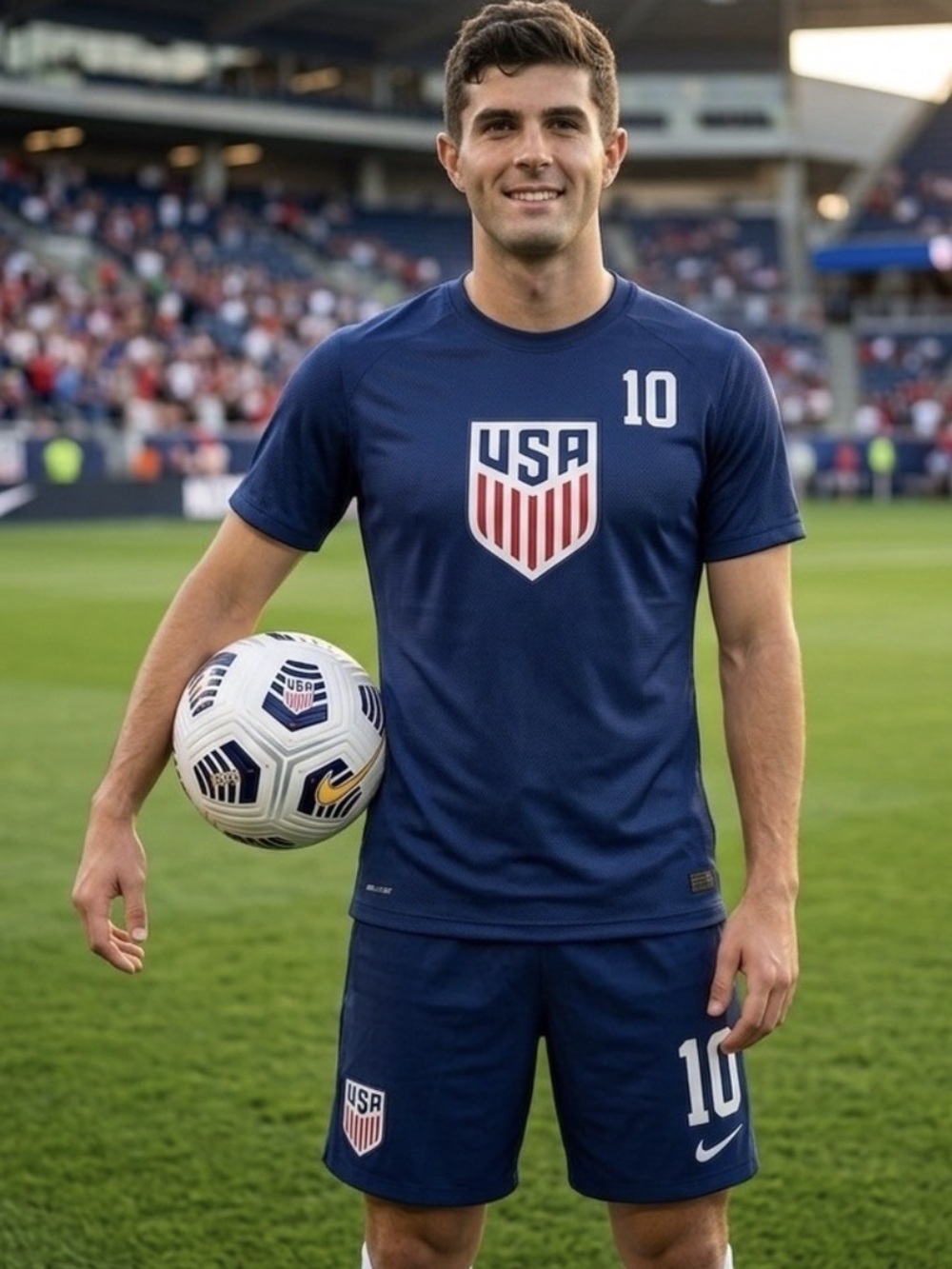 NWT U.S. SOCCER (2026) Men's Navy Training Jersey with Number 10 size XL